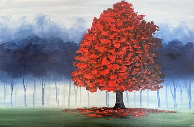 Image of Magnificent Red Tree